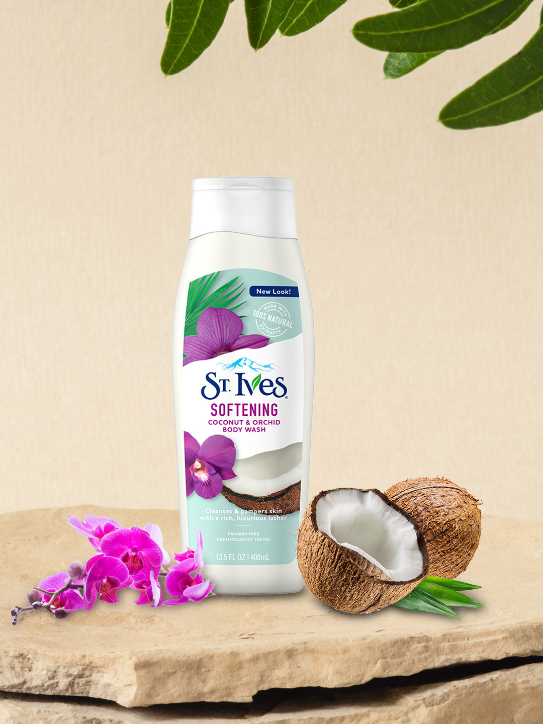 

St. Ives Softening Coconut & Orchid Body Wash 400 ml, White