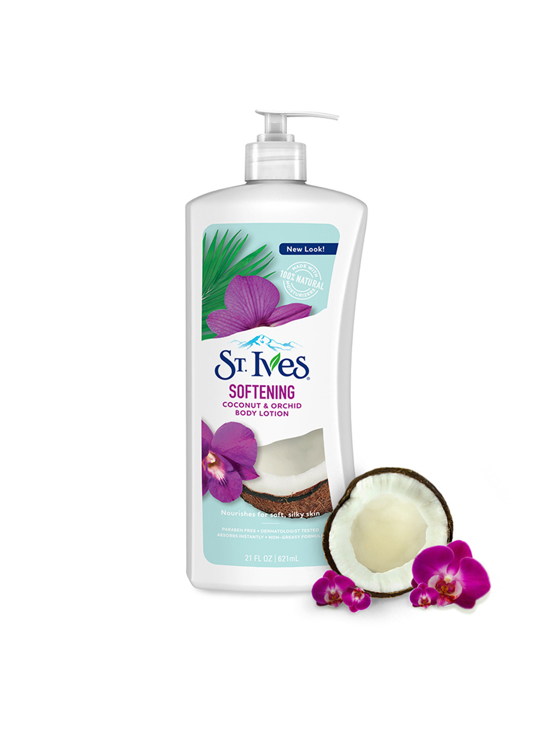 

St. Ives Softening Coconut & Orchid Body Lotion 621 ml, White