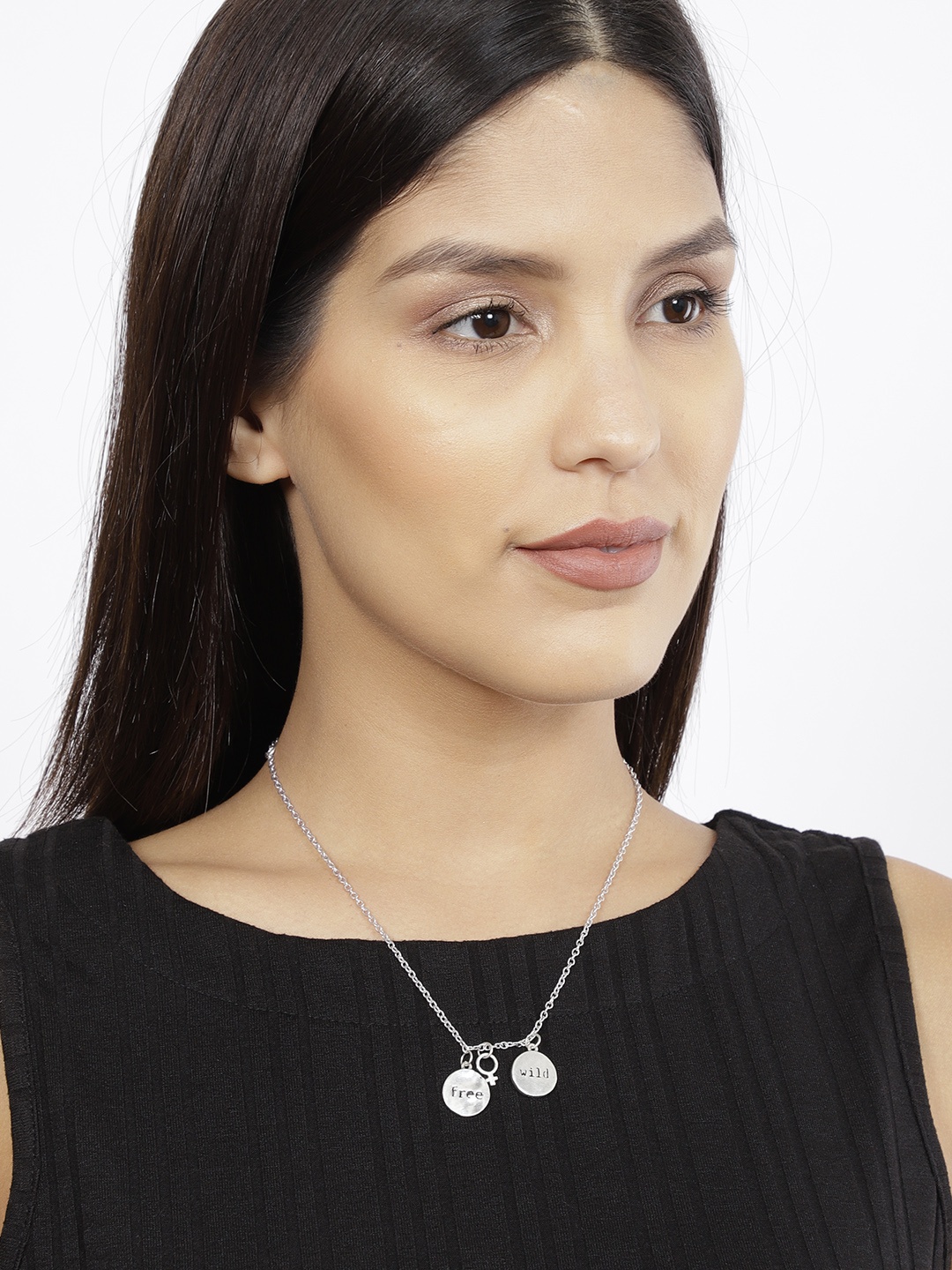 

Ayesha Wild & Free Girl Power Necklace, Silver