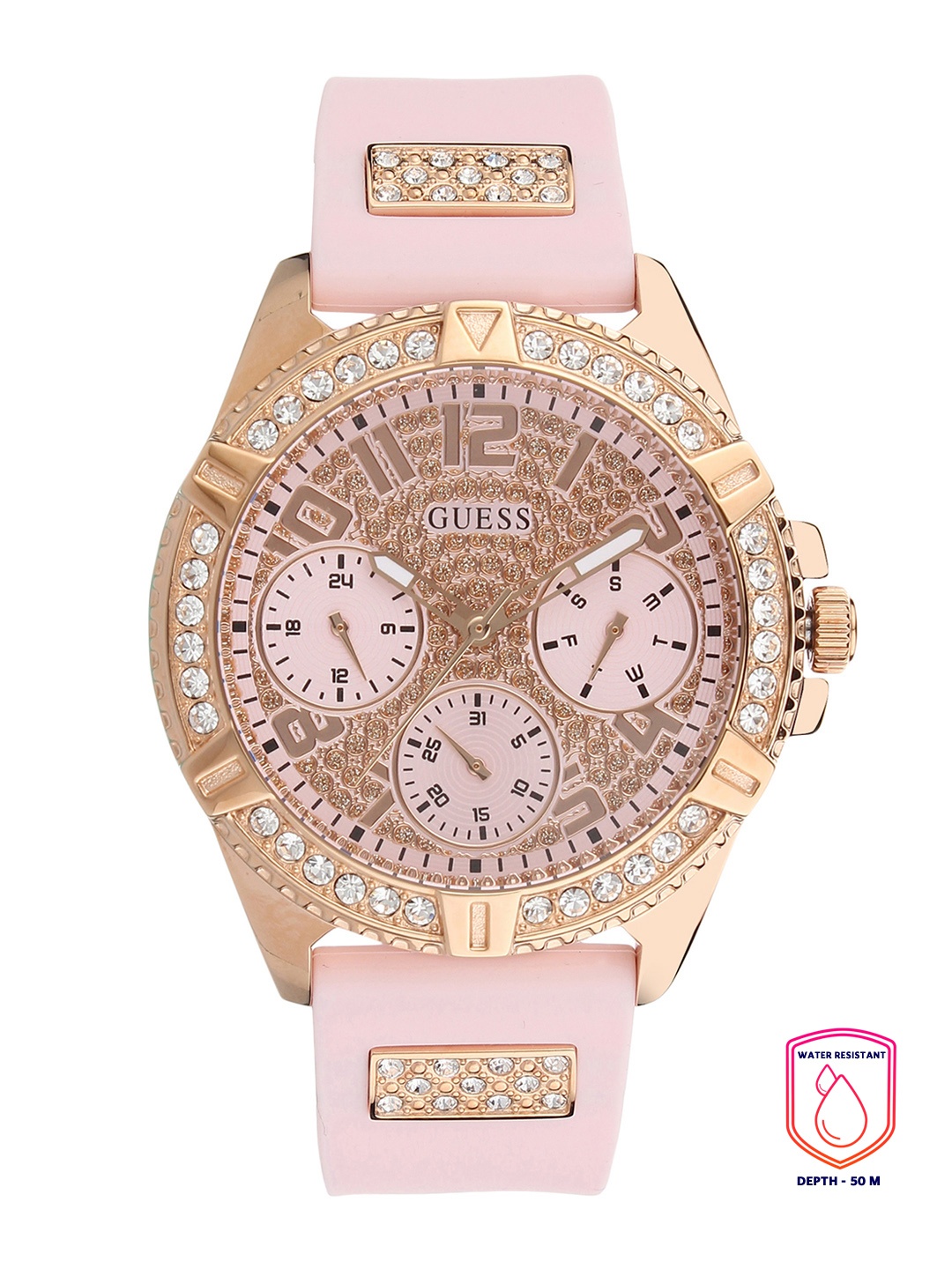 

GUESS Women Pink Analogue Watch W1160L5