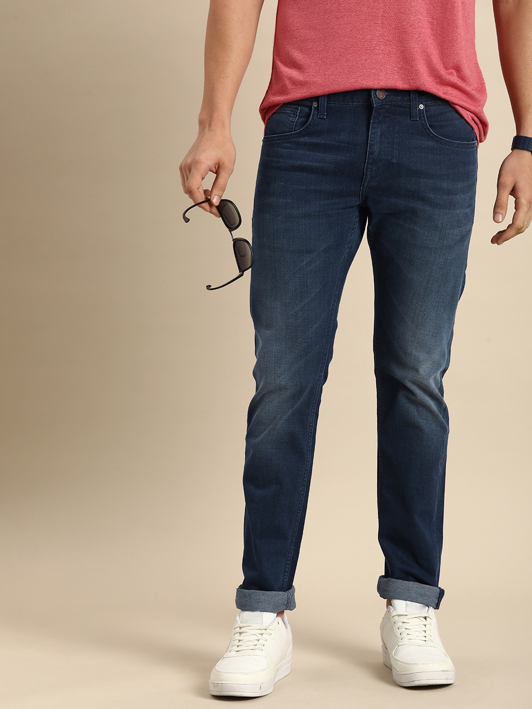 

Celio Men Slim Fit Light Fade Stretchable Jeans, Navy blue