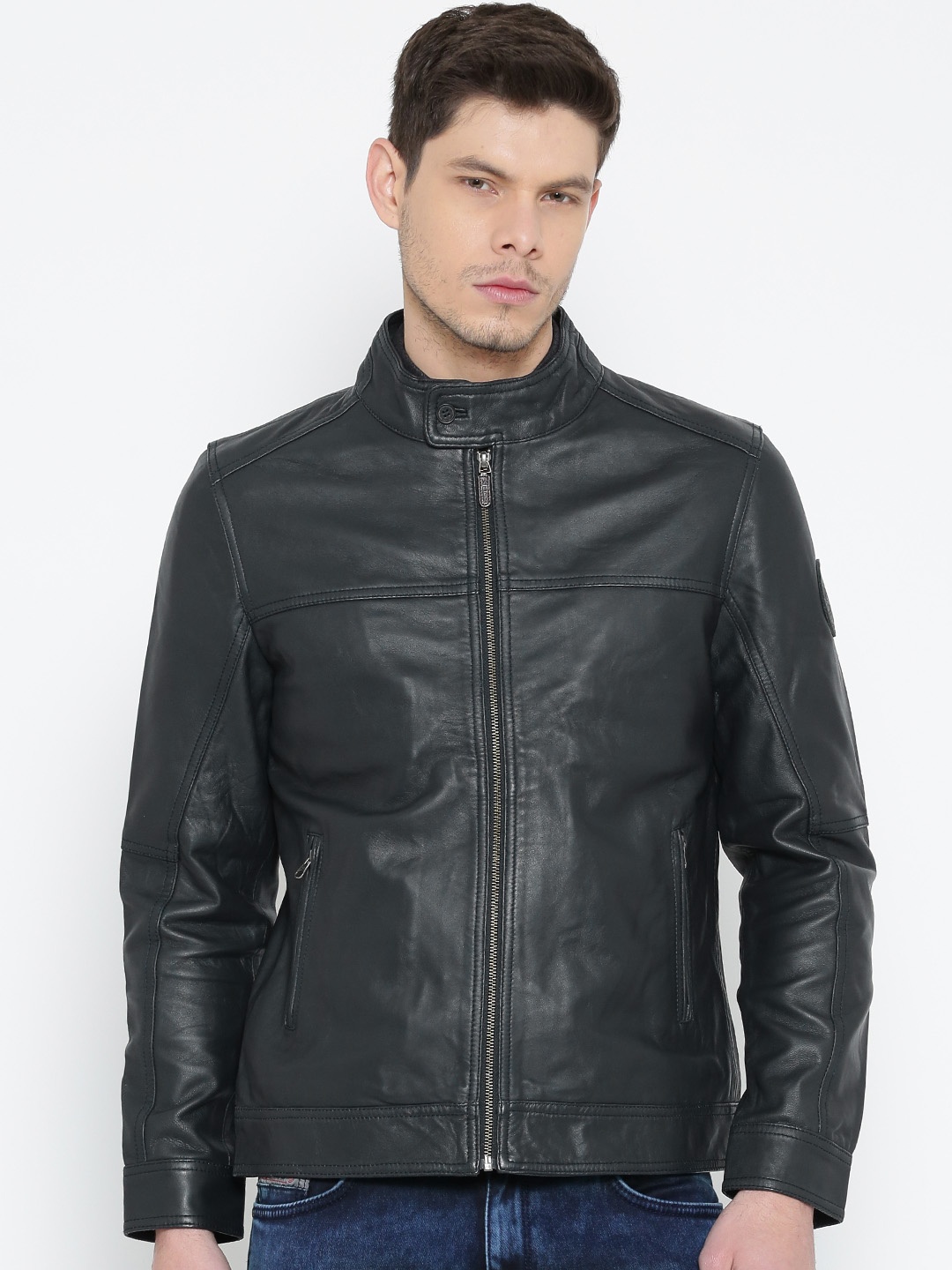 

U.S. Polo Assn. Navy Leather Jacket, Navy blue