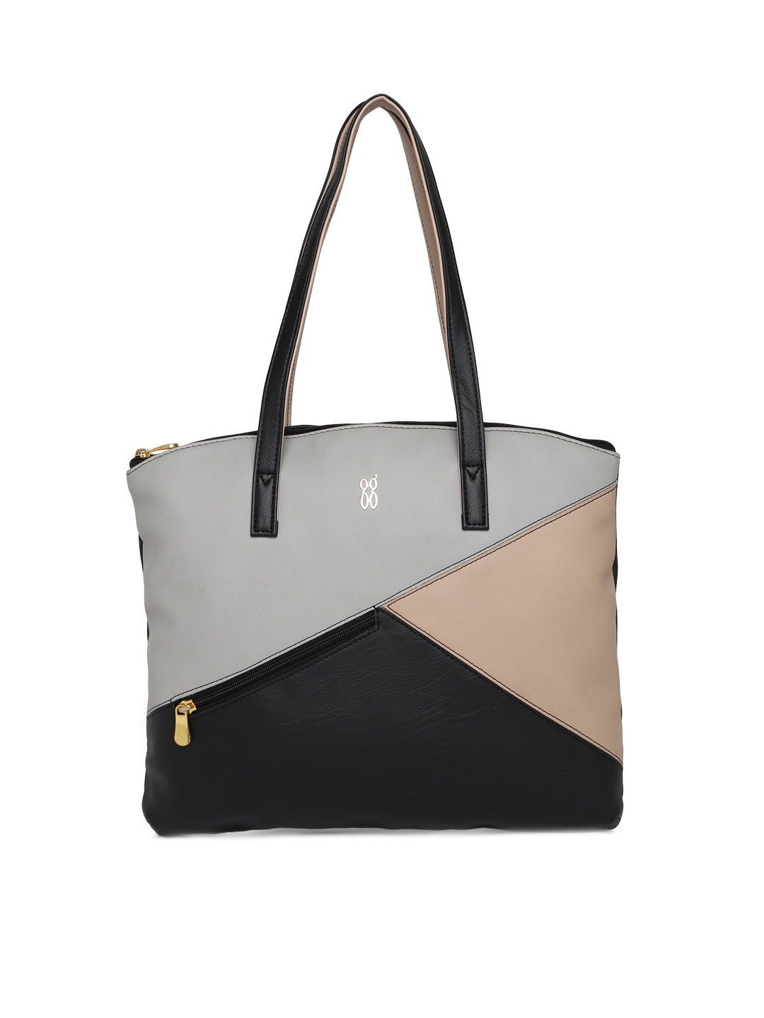 

Baggit Black & Grey Colourblocked Shoulder Bag