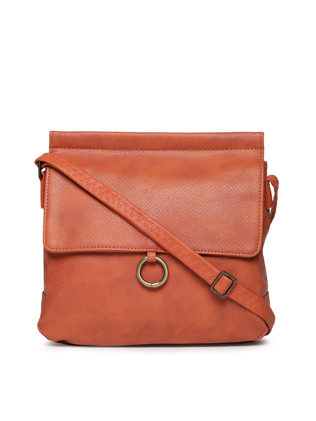 

Baggit Orange Textured Sling Bag