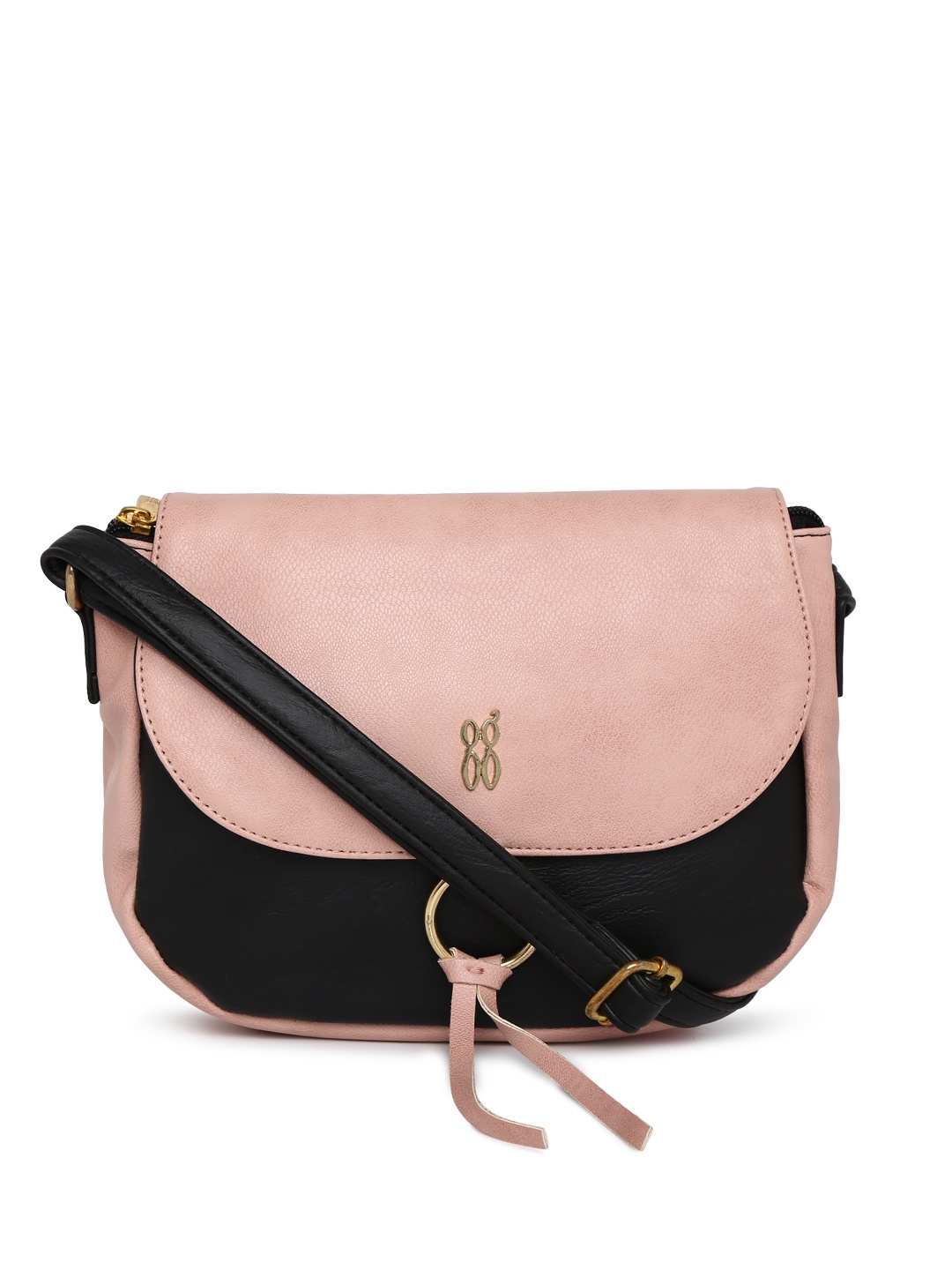 

Baggit Black & Pink Colourblocked Sling Bag