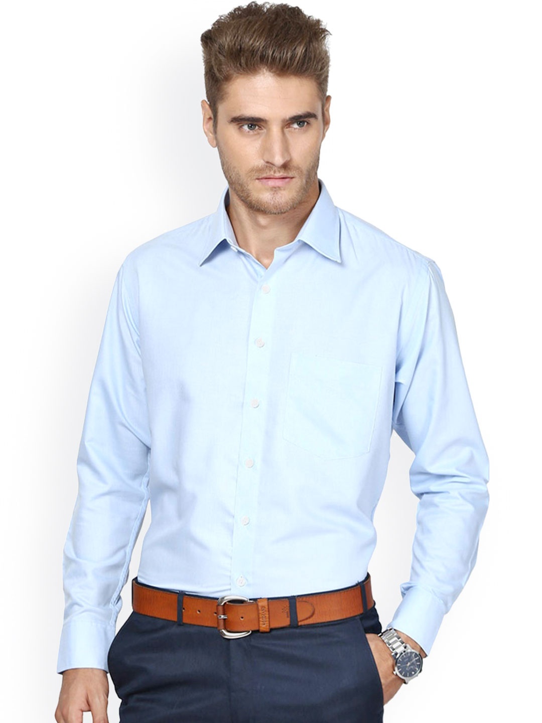 

Shaftesbury London Blue Standard Fit Formal Shirt