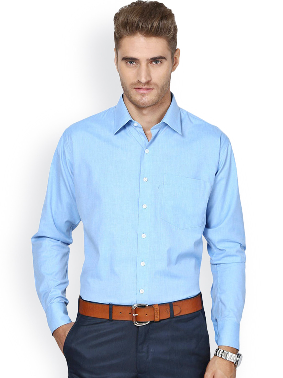 

Shaftesbury London Blue Standard Fit Formal Shirt
