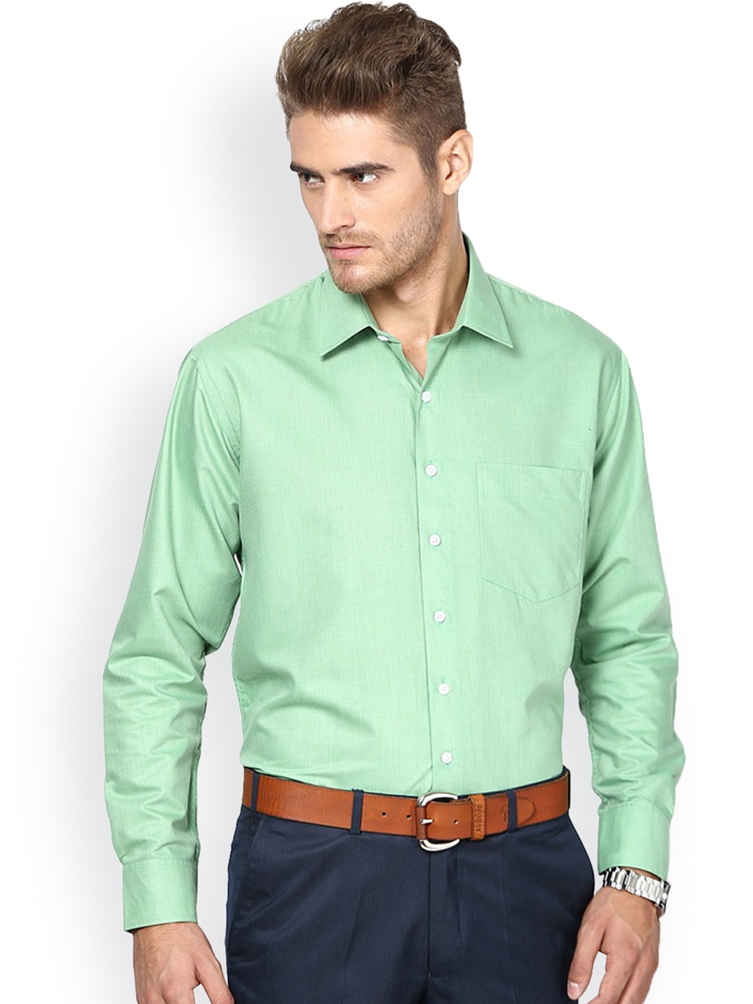 

Shaftesbury London Green Standard Fit Formal Shirt