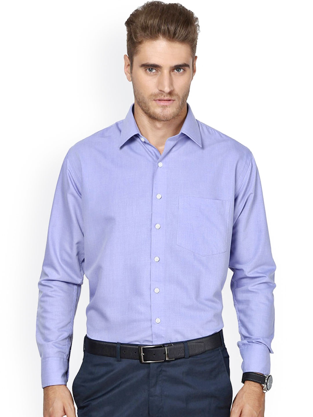 

Shaftesbury London Blue Standard Fit Formal Shirt