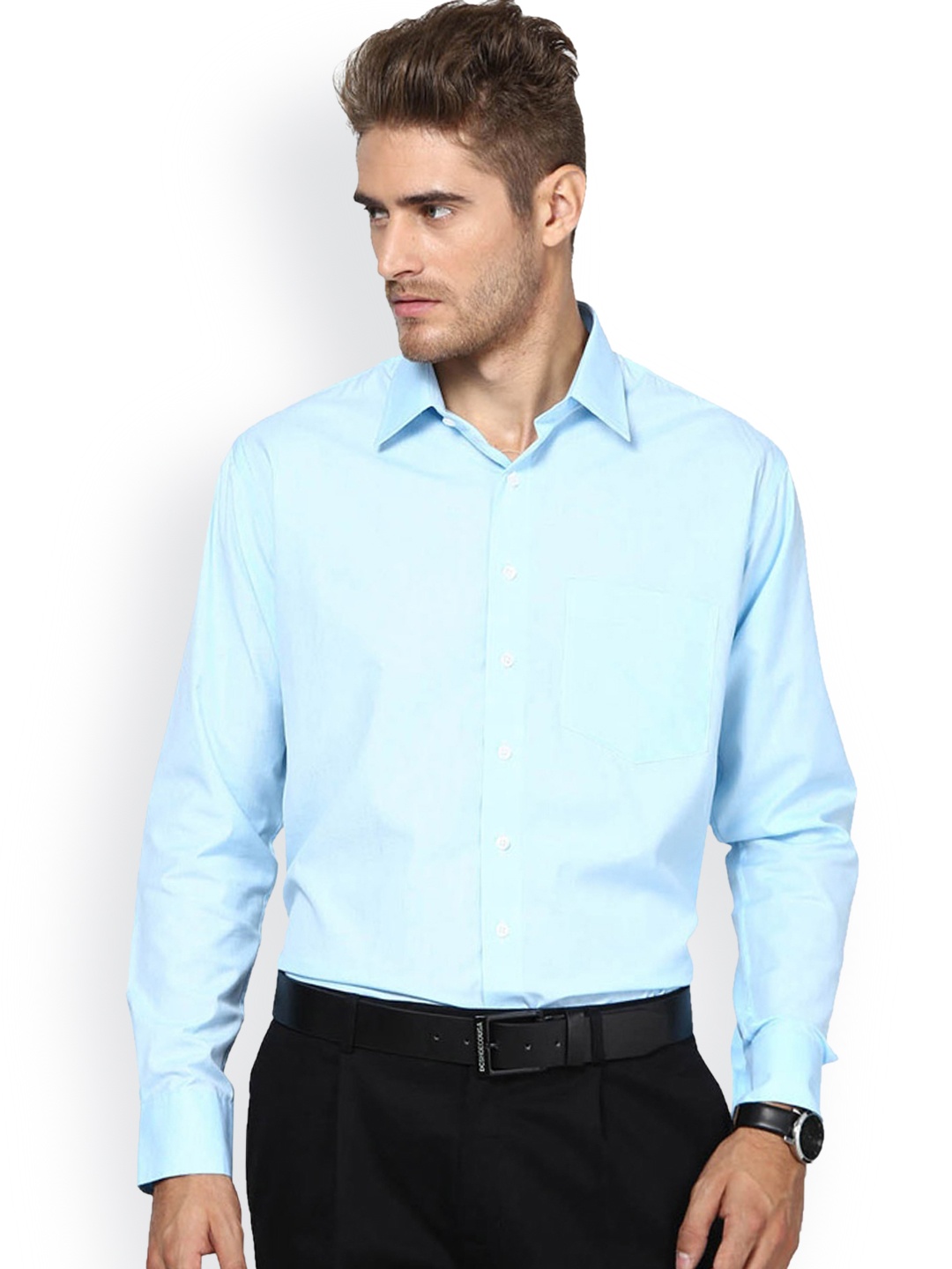 

Shaftesbury London Blue Standard Fit Formal Shirt