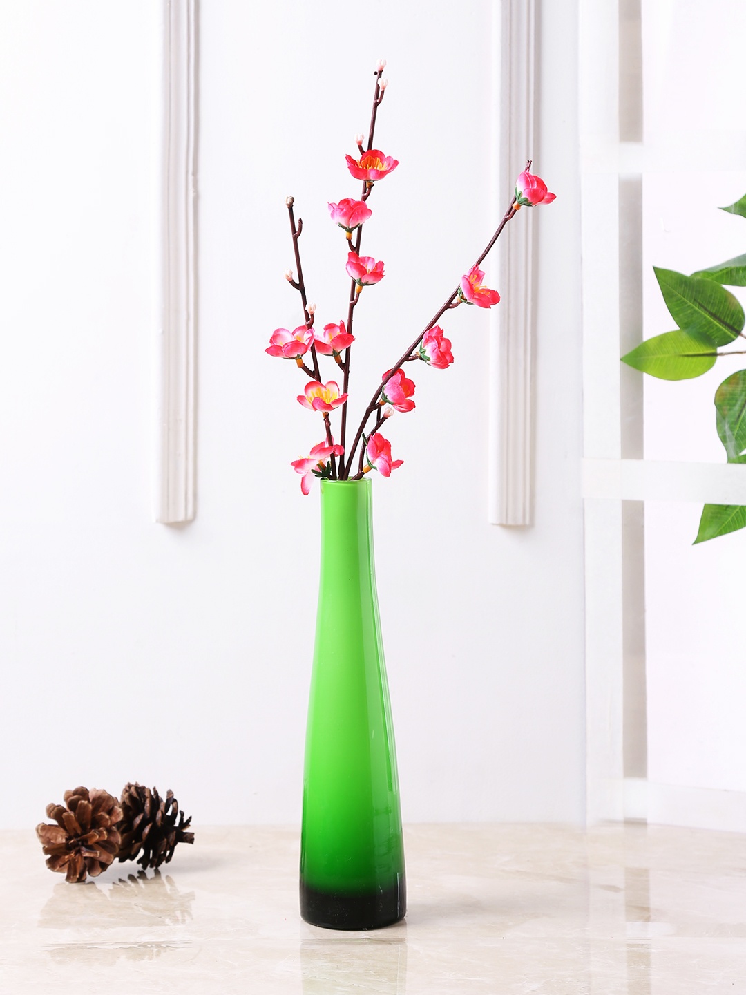 

TAYHAA Green Glass Flower Vase