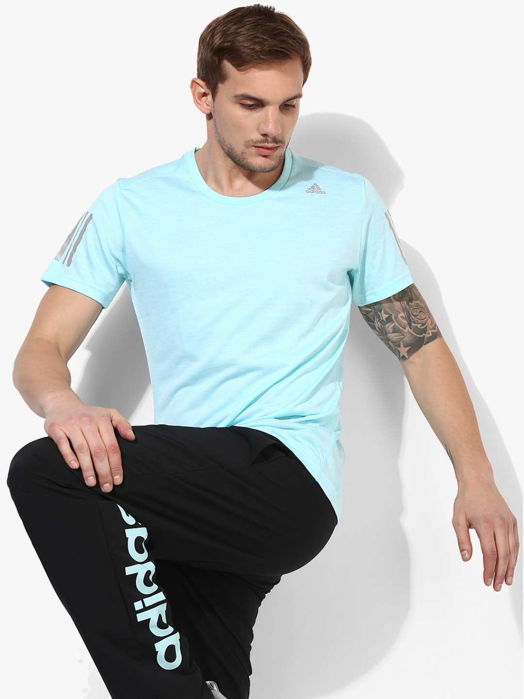 

ADIDAS Men Blue Solid T-shirt
