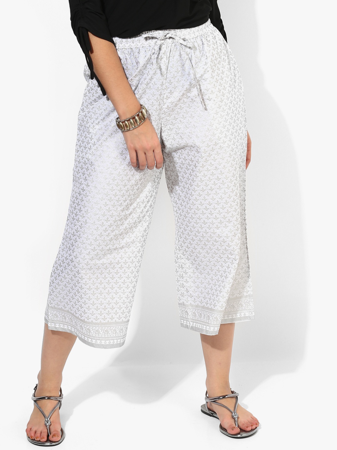 

White Printed Culottes