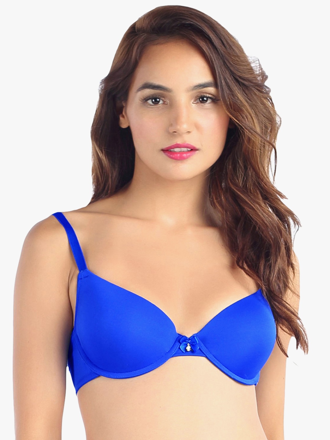

Blue Solid Bra