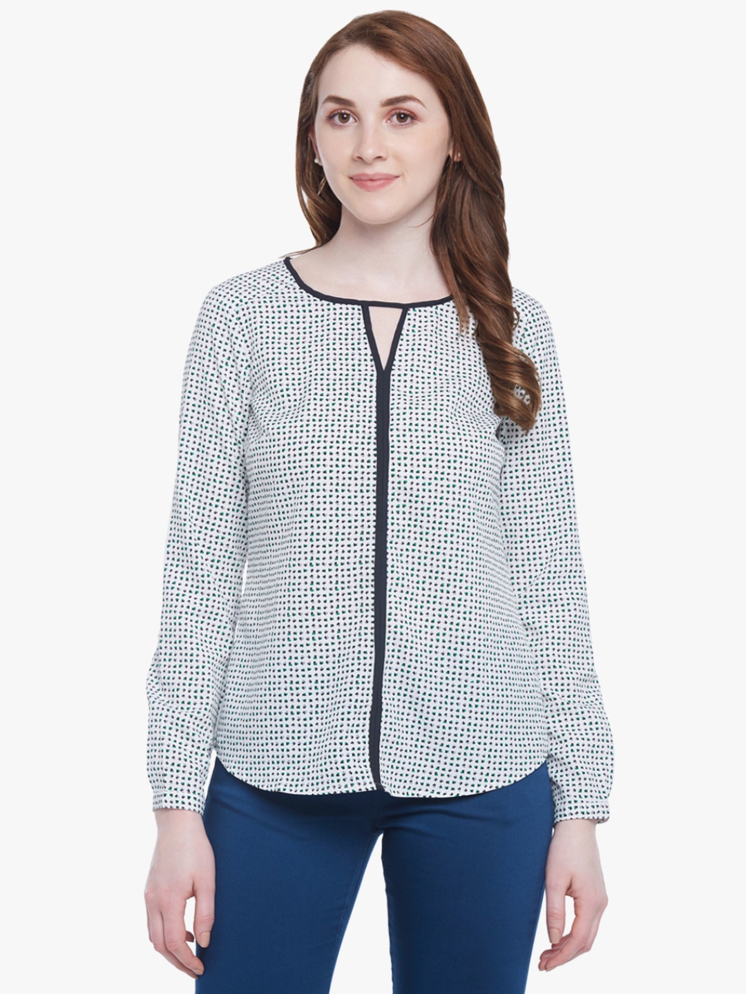 

Off White Printed Blouse