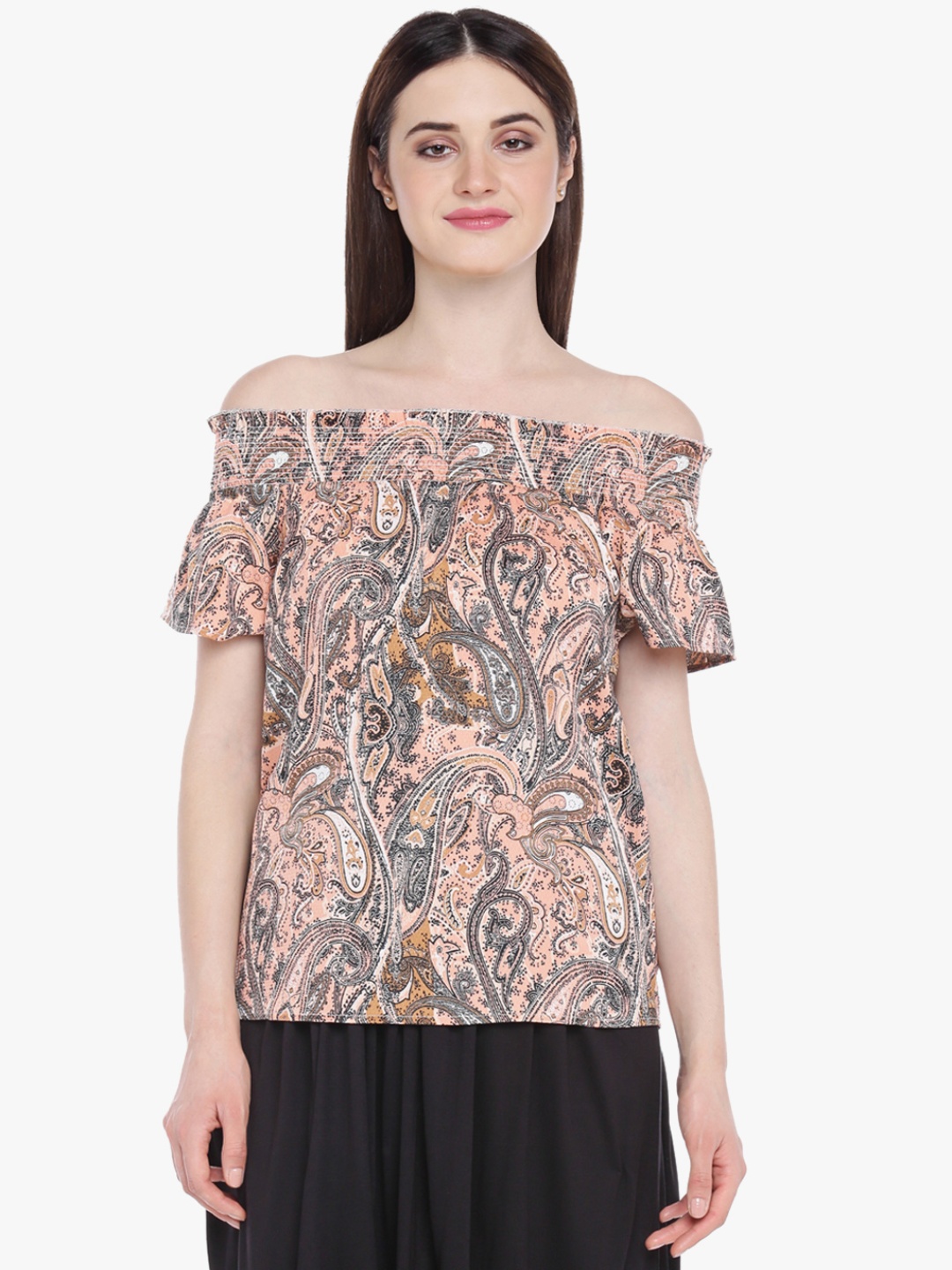 

Multicoloured Printed Pure Cotton Blouse, Multi