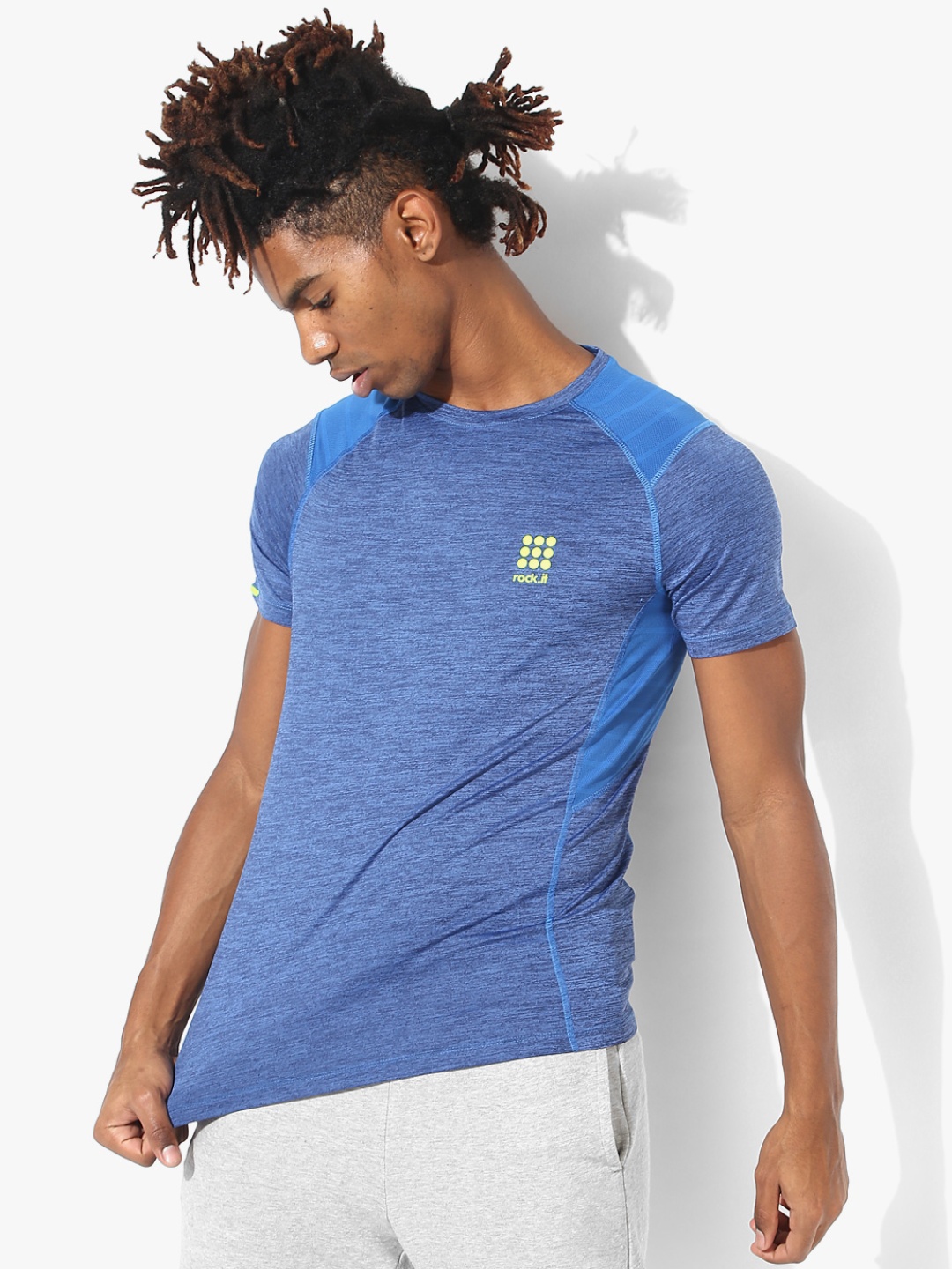 

Blue Striped Round Neck T-Shirt