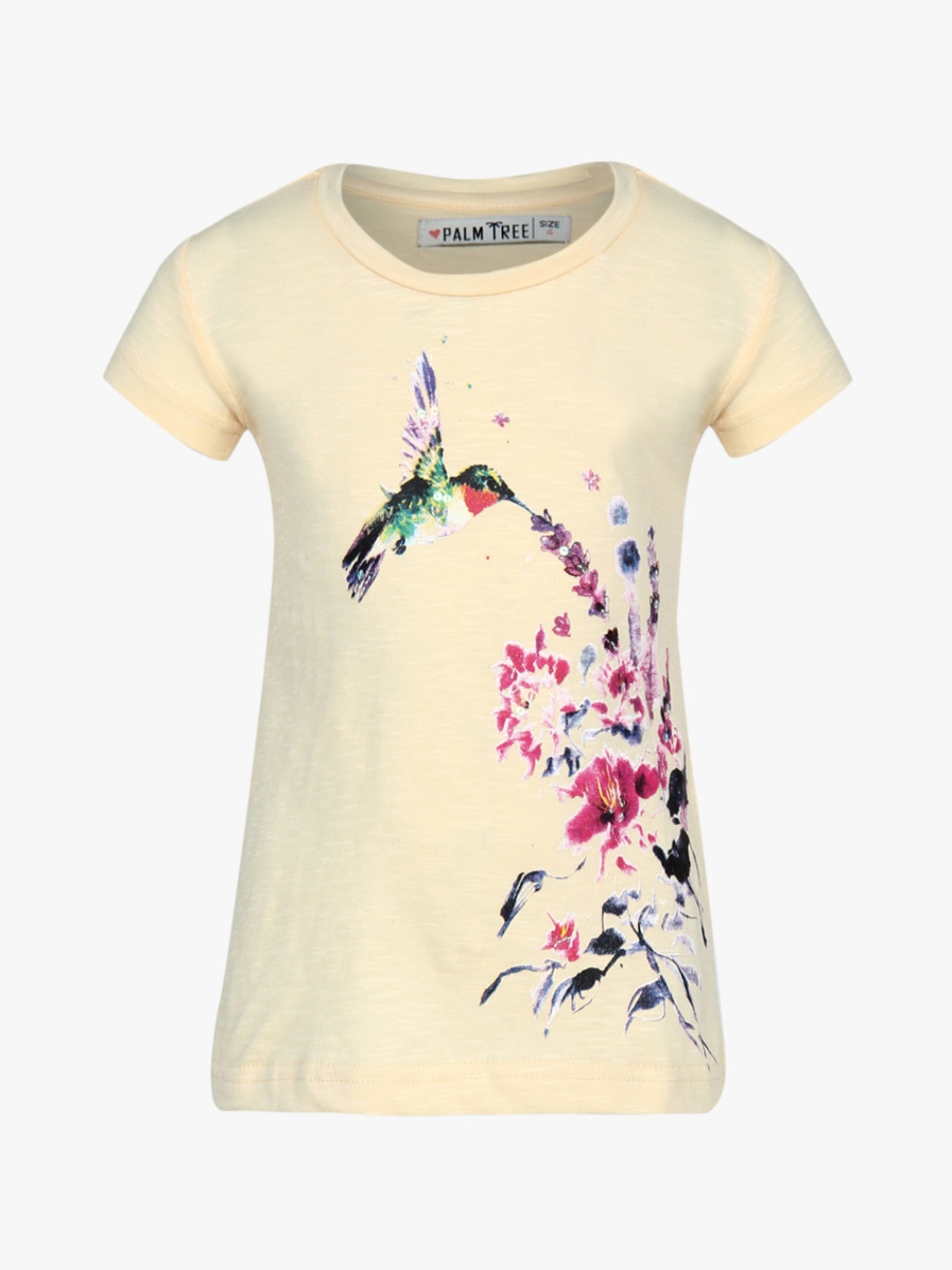 

Cream Printed Casual Top