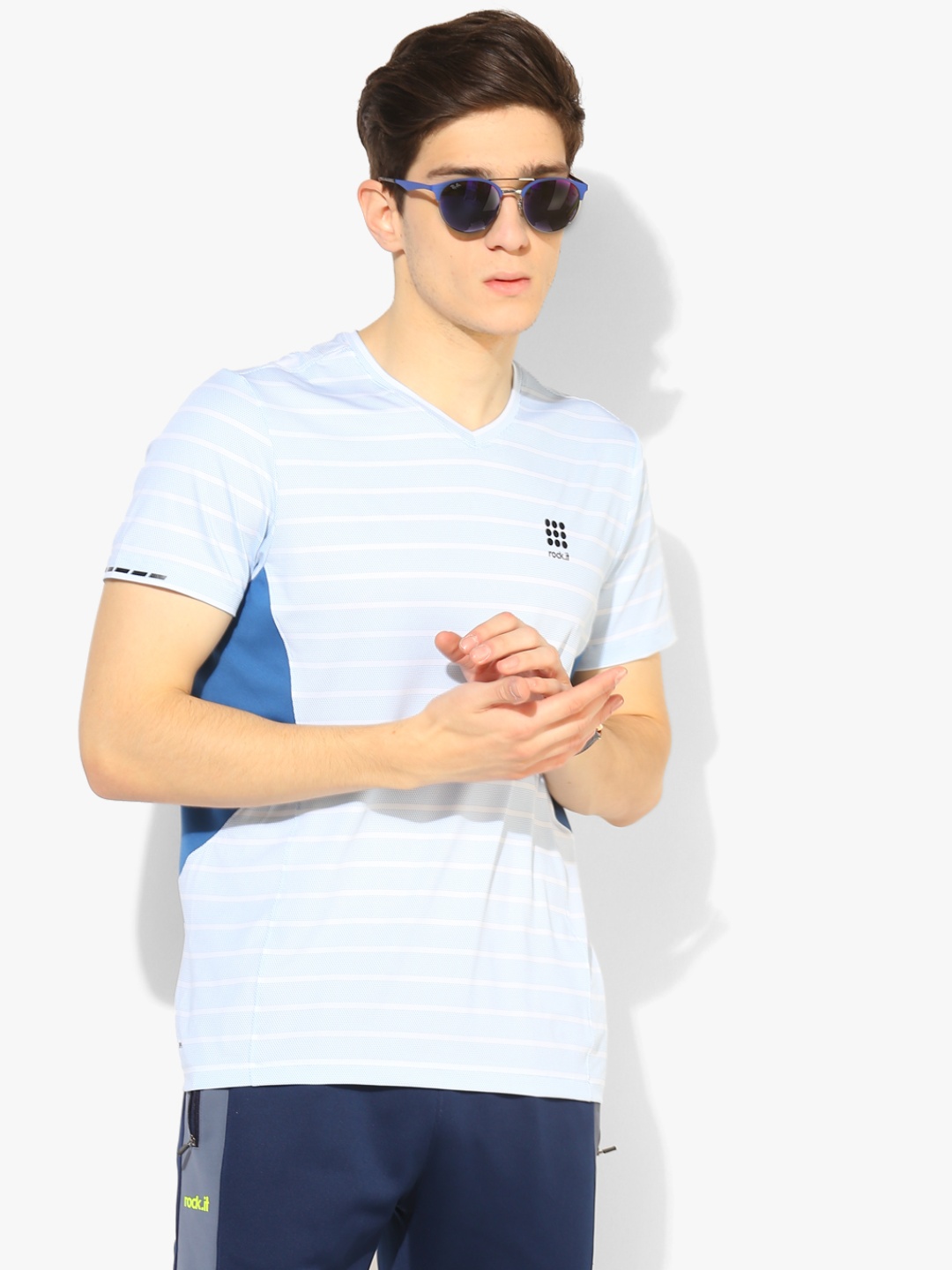 

Blue V Neck T-Shirt