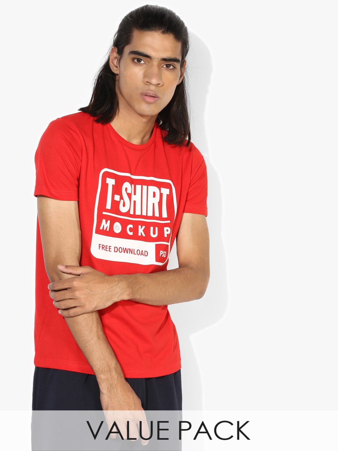 

Sweet Dreams Men Pack Of 2 Red & Charcoal Grey Printed Regular Fit Round Neck T-Shirts