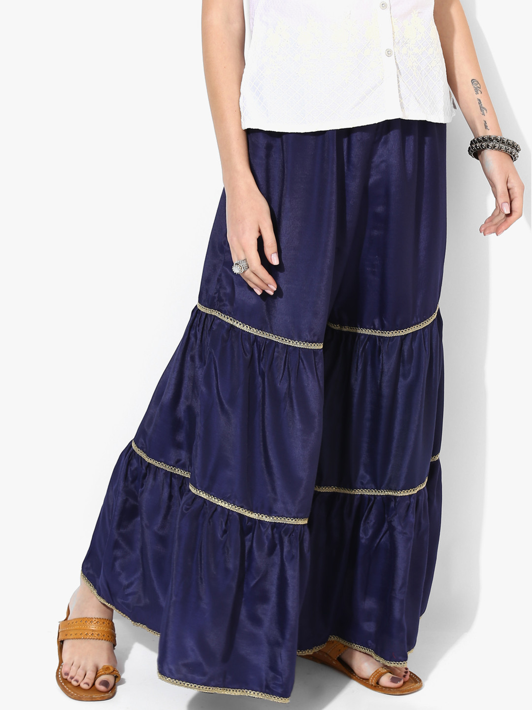 

Navy Blue Solid Palazzo