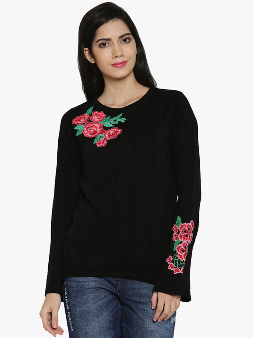 

Black Embroidered Blouse