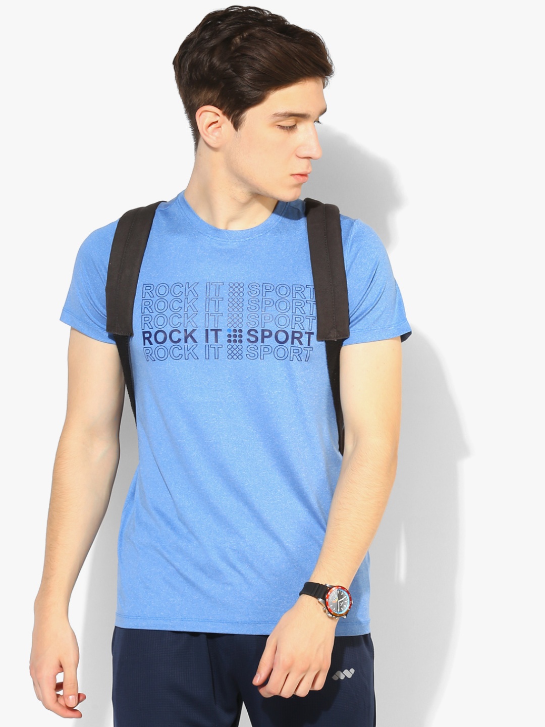 

Blue Round Neck T-Shirt