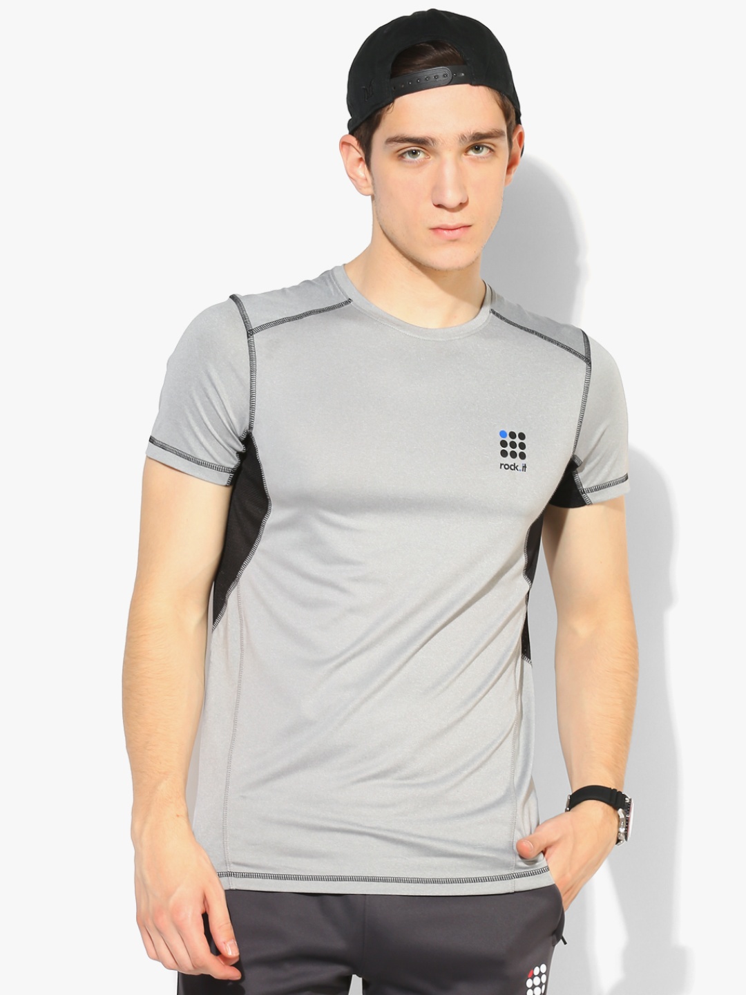 Grey Round Neck T-Shirts