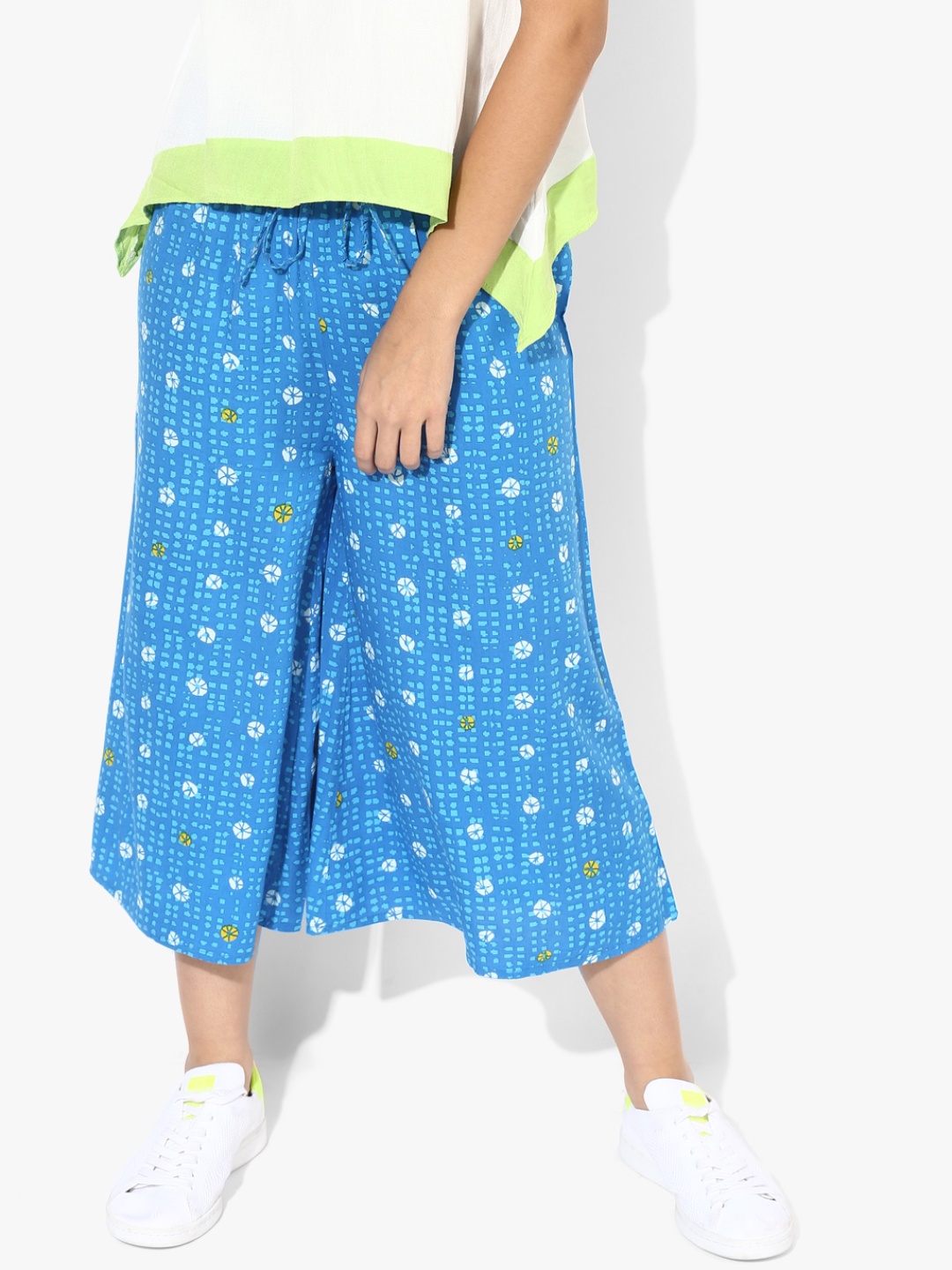

Blue Printed Culottes