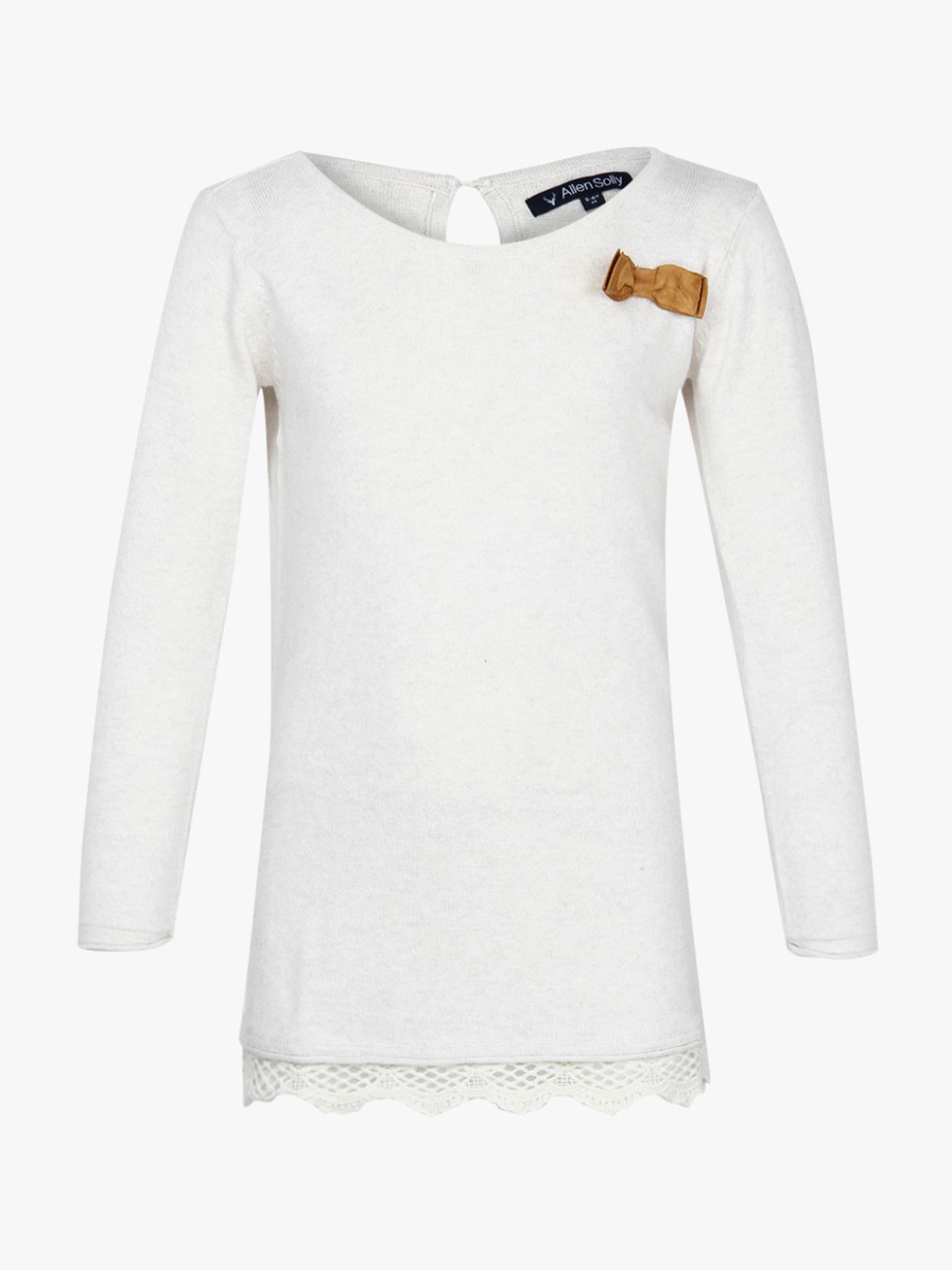 

White Solid Sweater