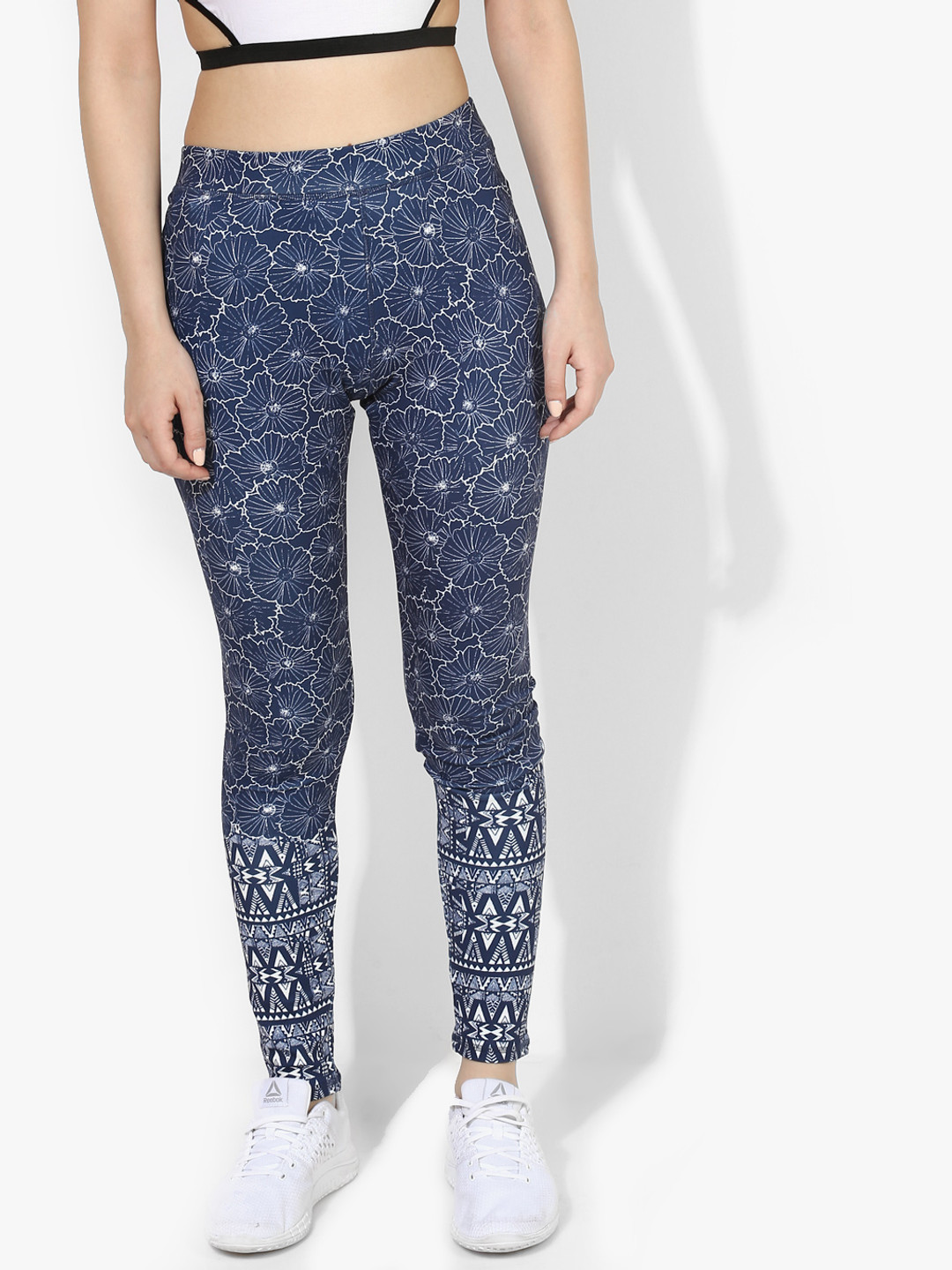 

Sweet Dreams Women Blue Floral Print Workout Track Pants
