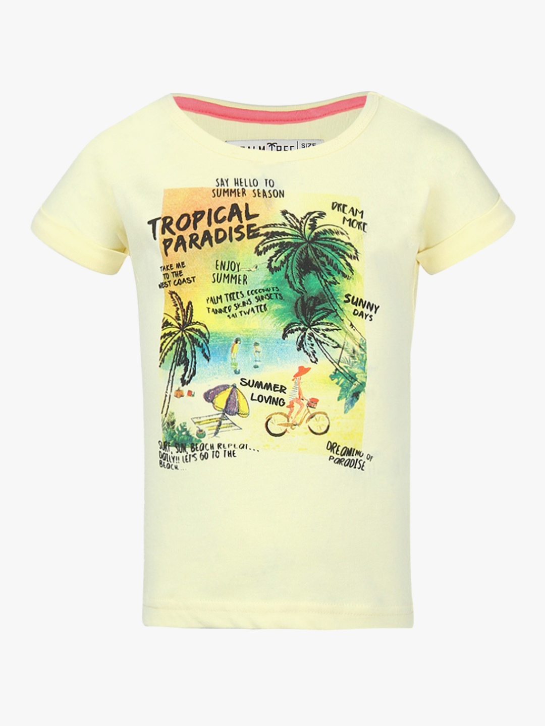 

Yellow Solid Casual Pure Cotton Top