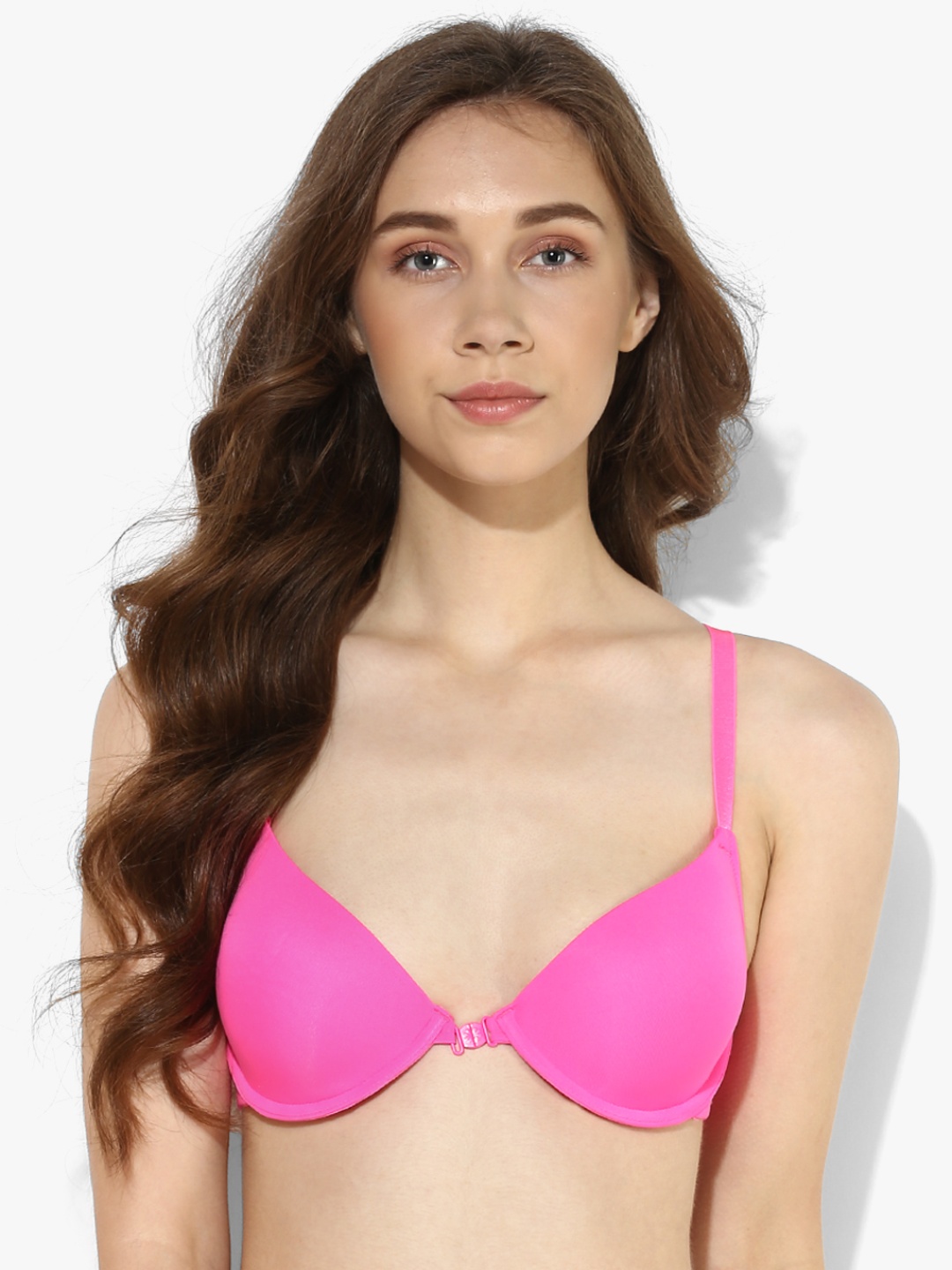 

Pink Solid Lightly Padded Basic Bra