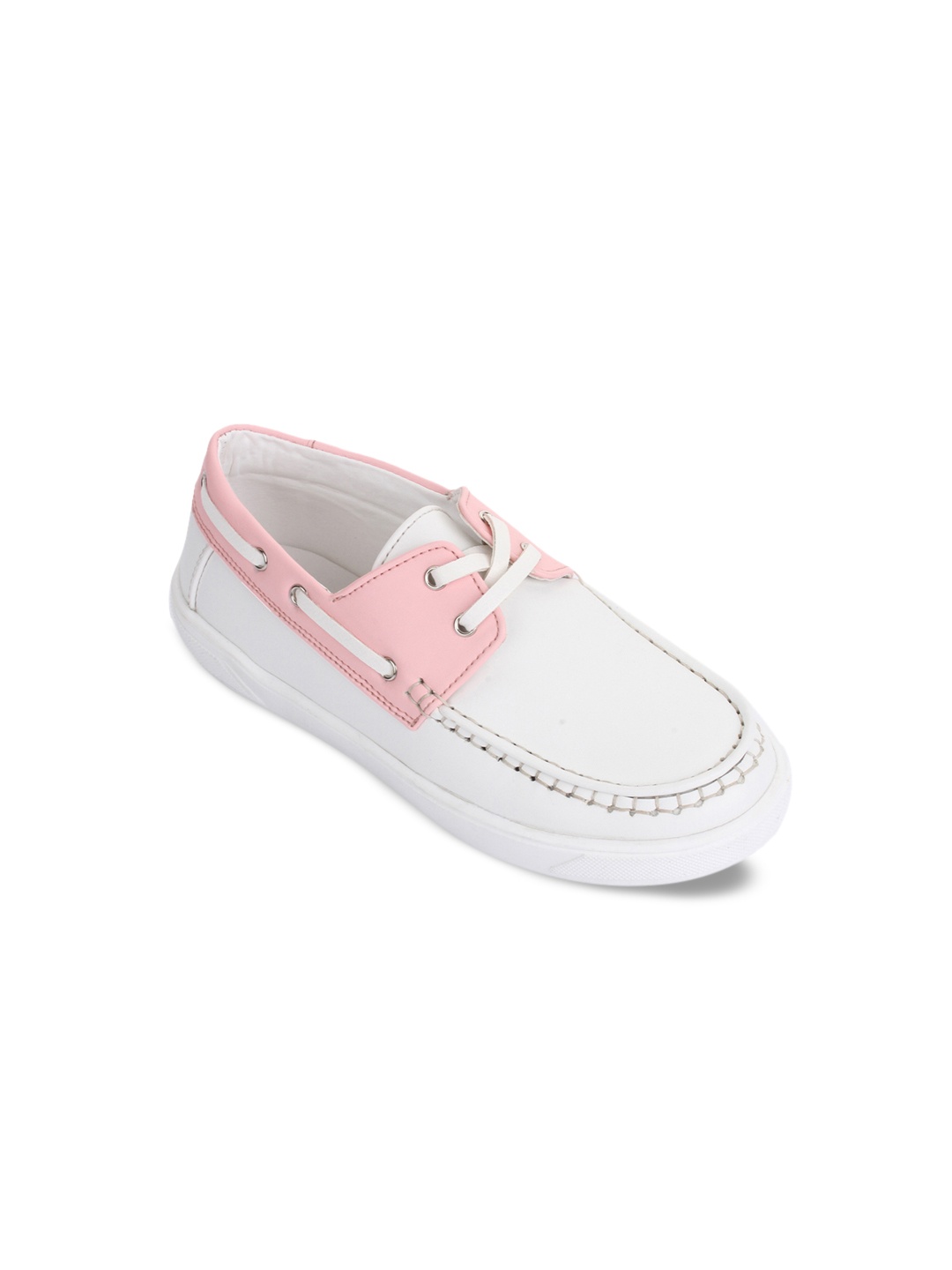 

Bruno Manetti Kids White & Pink Colourblocked Sneakers