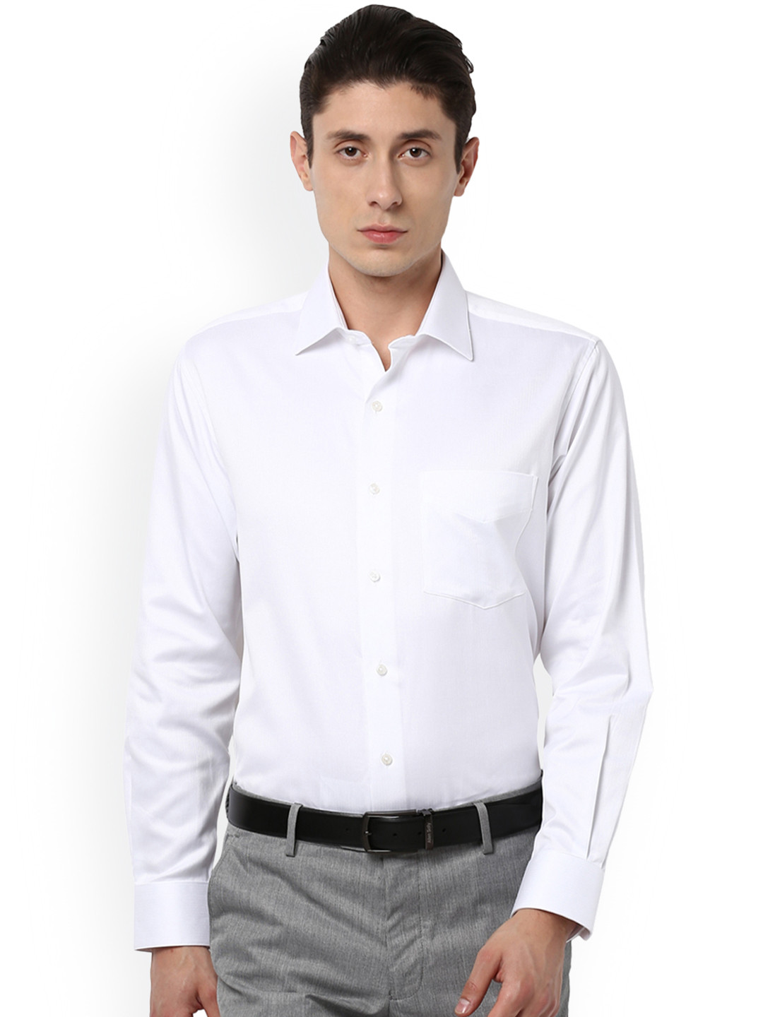 

Van Heusen Men White Regular Fit Self Design Formal Shirt
