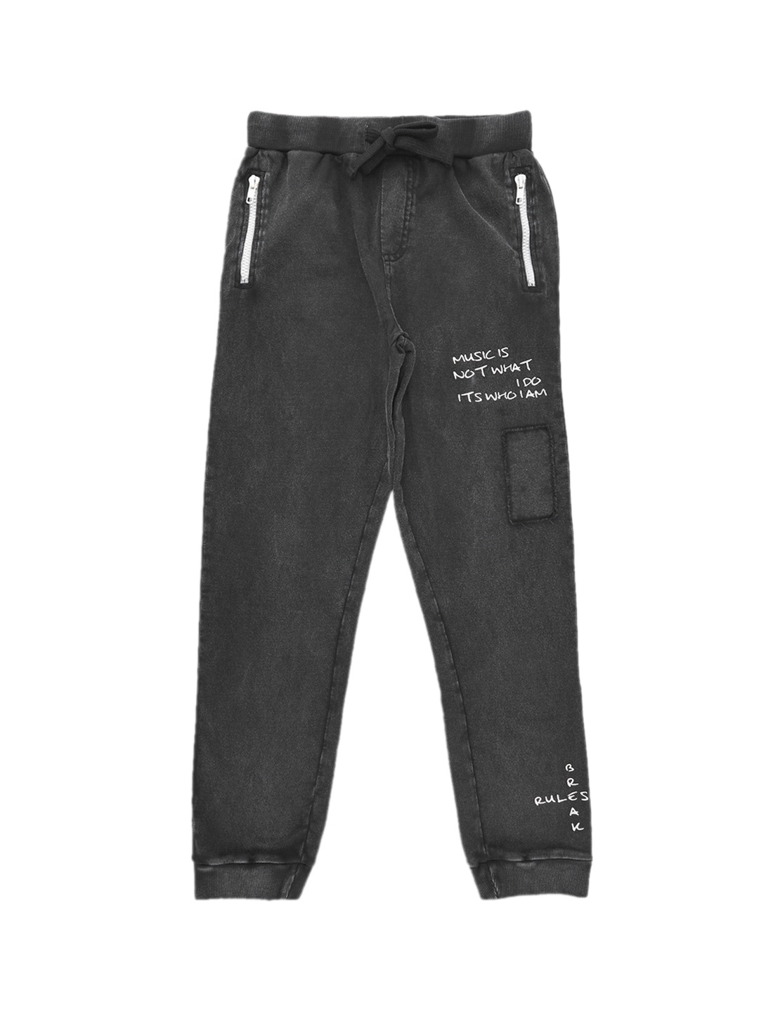 

Poppers by Pantaloons Black Solid Track Pants