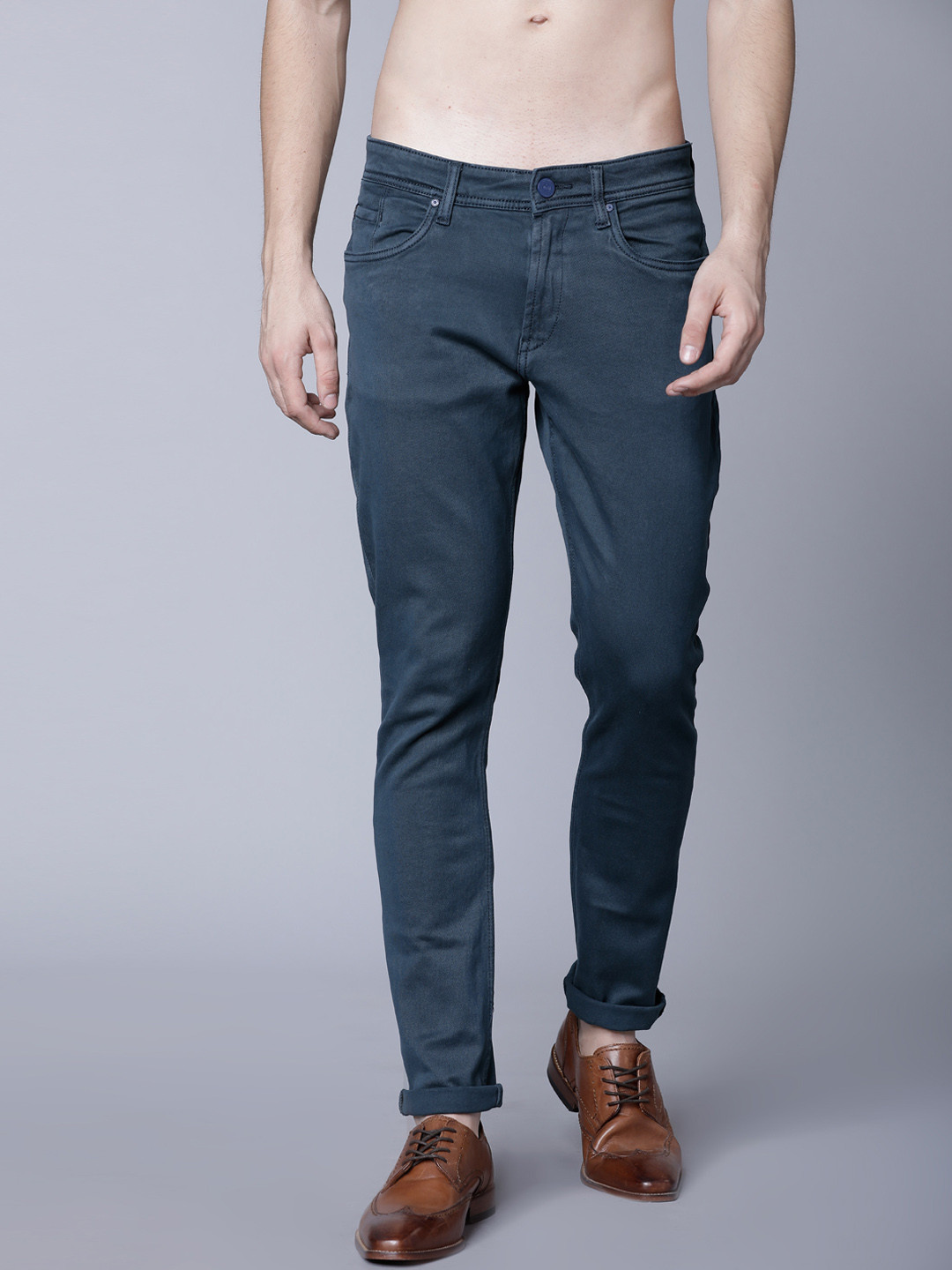 

LOCOMOTIVE Men Blue Slim Fit Mid-Rise Clean Look Stretchable Jeans