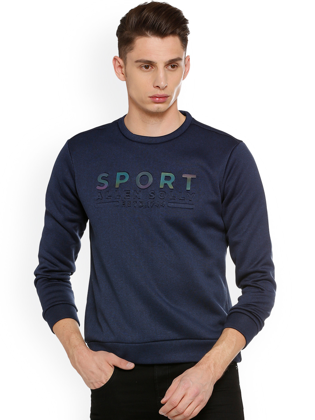 

Allen Solly Sport Men Navy Blue Printed Sweatshirt
