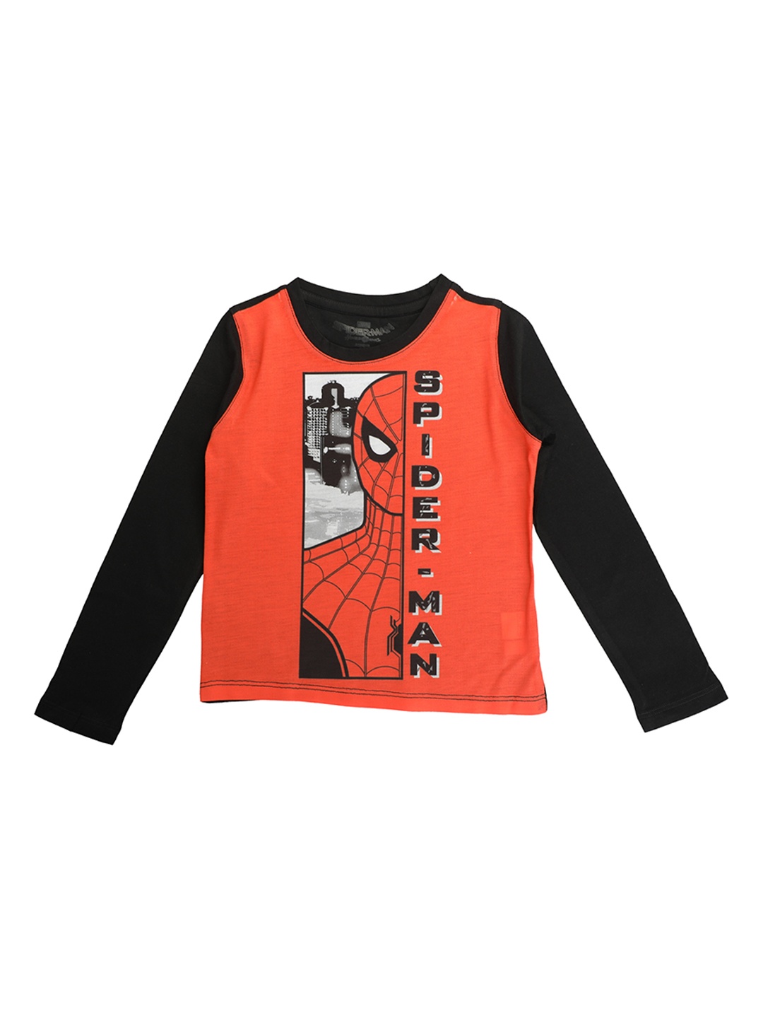 

Marvel by Wear Your Mind Boys Orange Printed Round Neck T-shirt