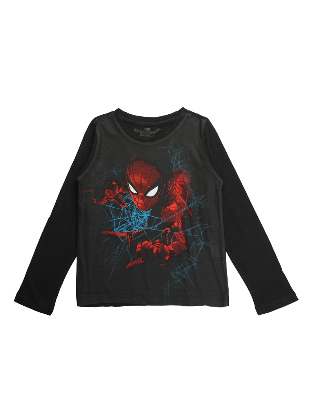 

Marvel by Wear Your Mind Boys Black Printed Round Neck T-shirt