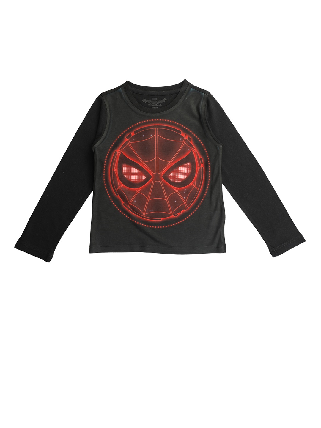 Marvel by Wear Your Mind Boys Black Printed Round Neck T-shirt