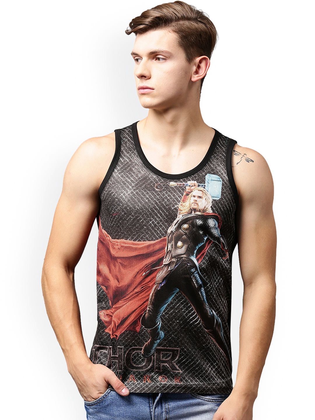 

Marvel by Wear Your Mind Men Multicoloured Printed Round Neck T-shirt, Multi
