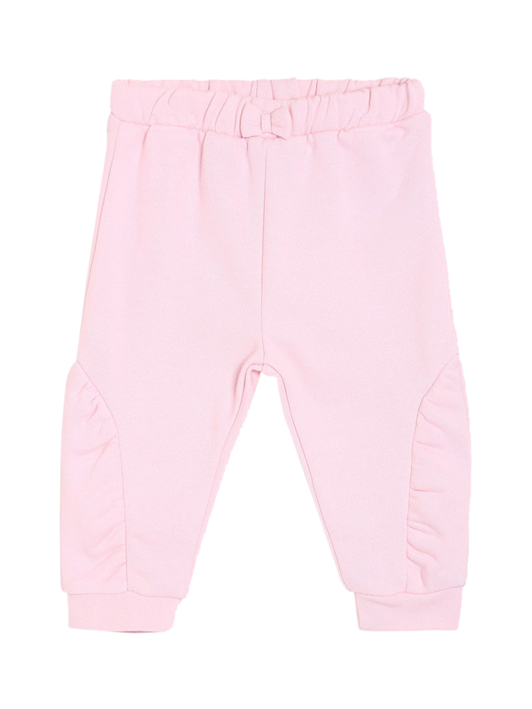 

MINI KLUB Girls Pink Solid Pure Cotton Joggers