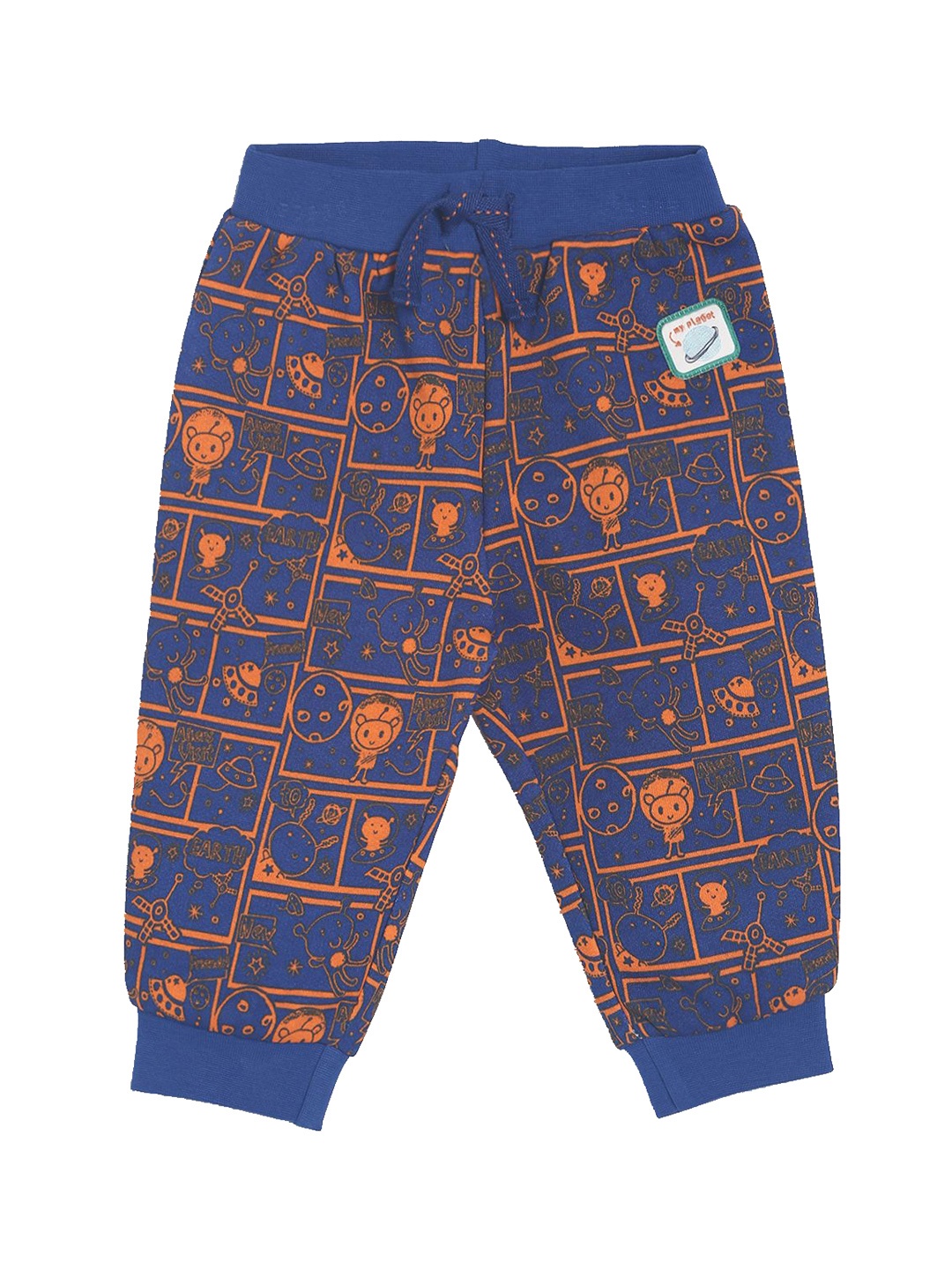 

MINI KLUB Boys Blue Printed Joggers