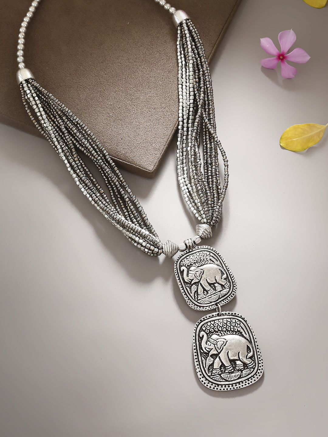 

Bamboo Tree Jewels Silver-Toned Antique Chain