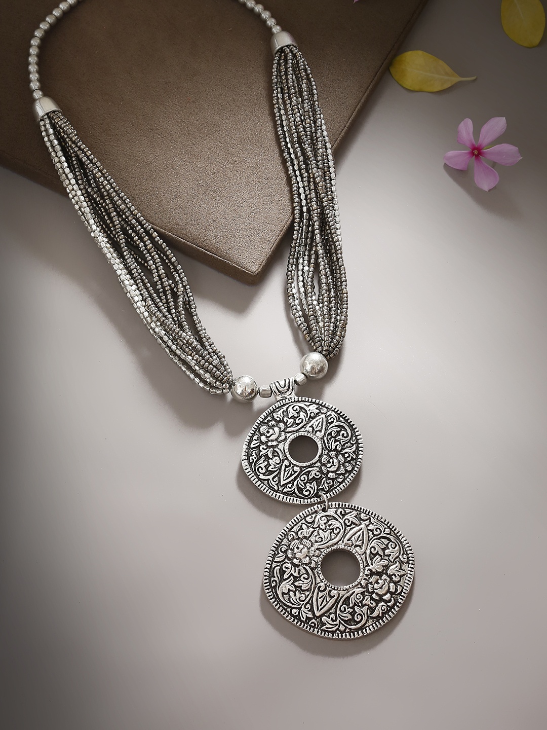 

Bamboo Tree Jewels Silver-Toned Antique Chain