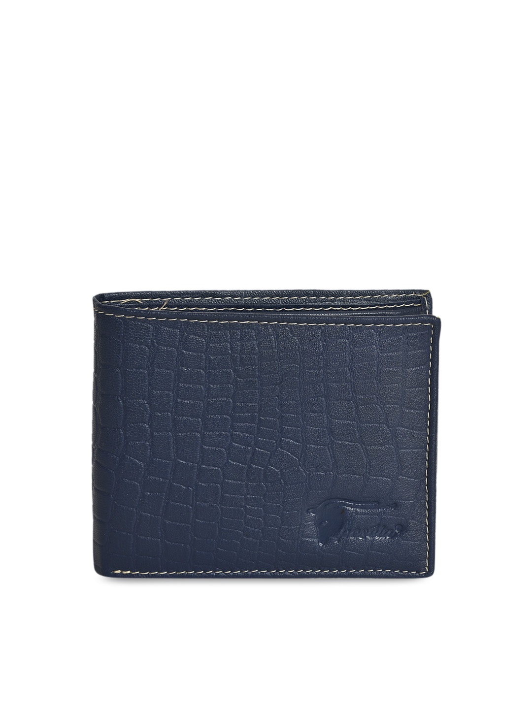 

Peseta Men Blue Solid Two Fold Wallet