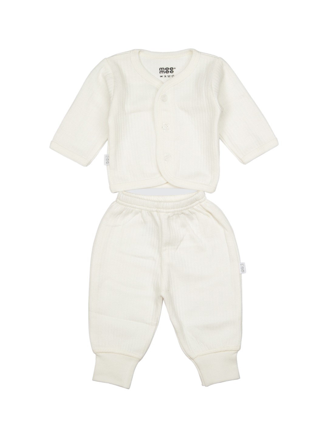 

MeeMee Unisex White Solid Pullover with Pyjamas