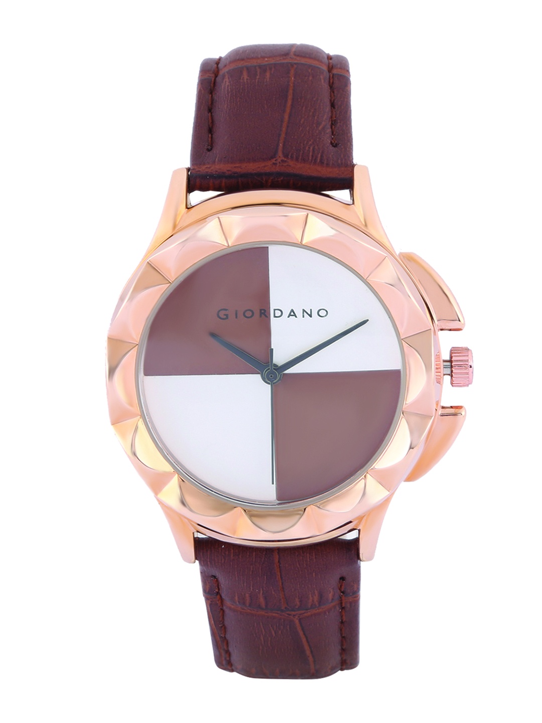 

GIORDANO Women Brown & White Analogue Watch C2135-04