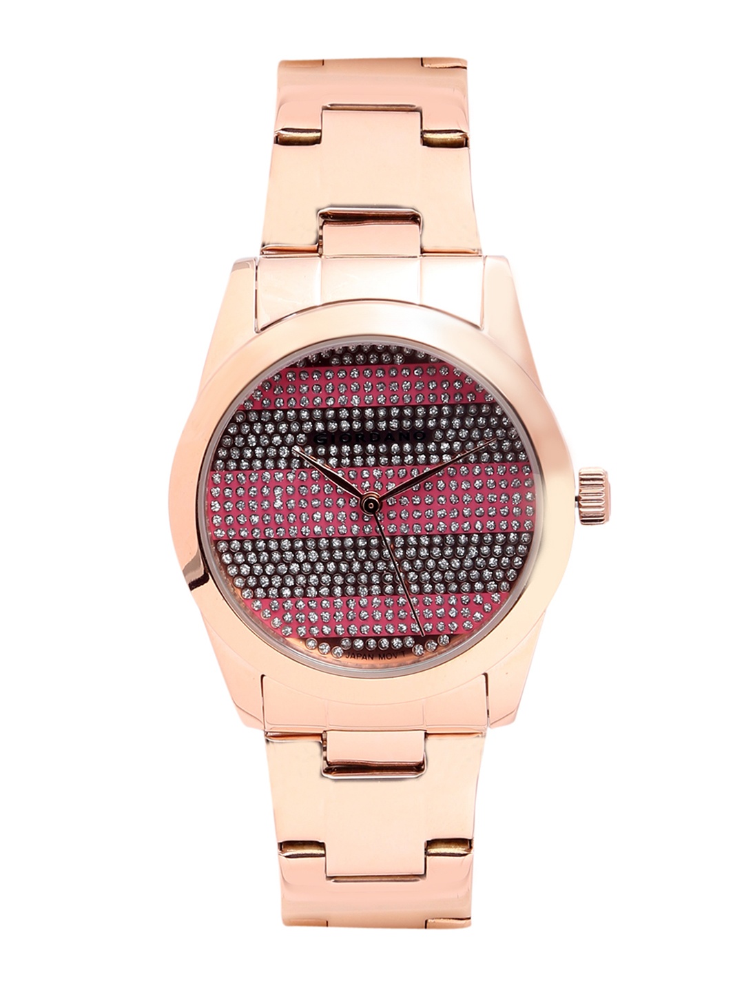 GIORDANO Women Pink & Black Analogue Watch 2977-44